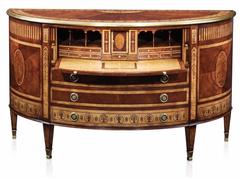 Bowfront Secretaire Cabinet
