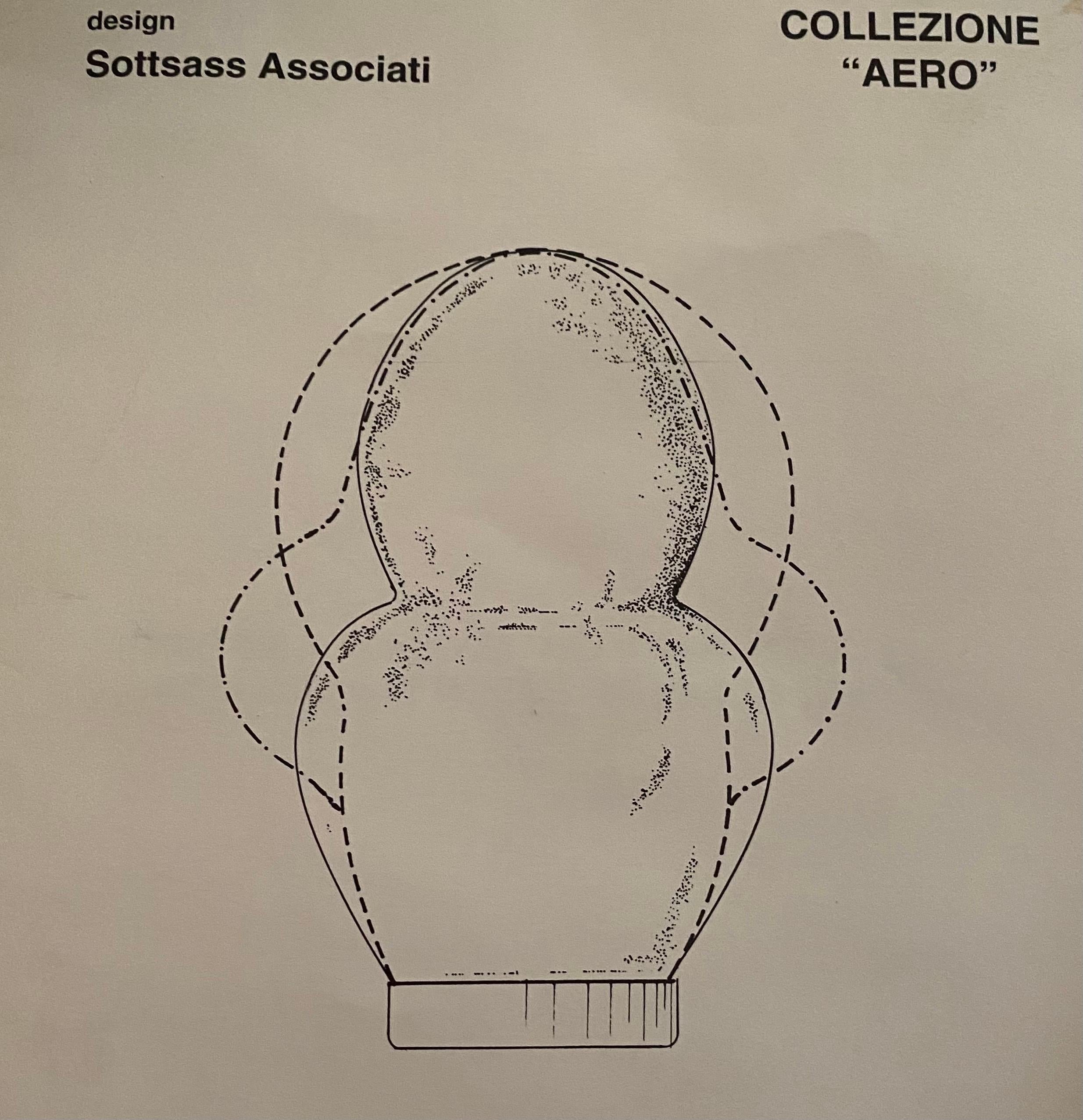 Deux lampes de bureau modernes de Murano par Ettore Sottsass pour Venini, signées vers 1994 en vente 4