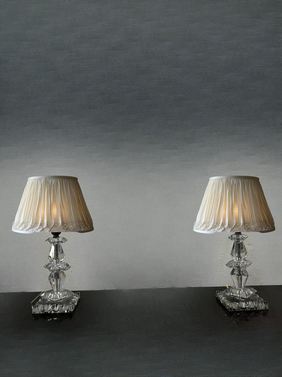 Preciosas lámparas de mesa de Baccarat, Francia, hacia 1940.
Las piezas 