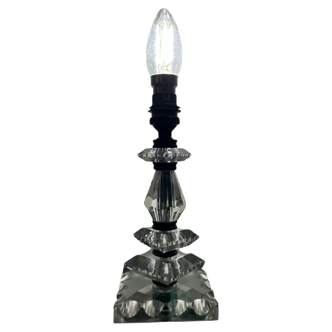 Lámpara Art Déco de Baccarat, Francia, hacia 1940, atribuida a Jacques Adnet