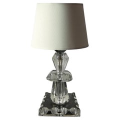 Art Deco Lamp ITSO Baccarat and Jacques Adnet, France circa 1940