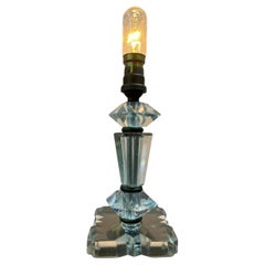 Two Art Deco Lamps ITSO Baccarat and Jacques Adnet, France circa 1940