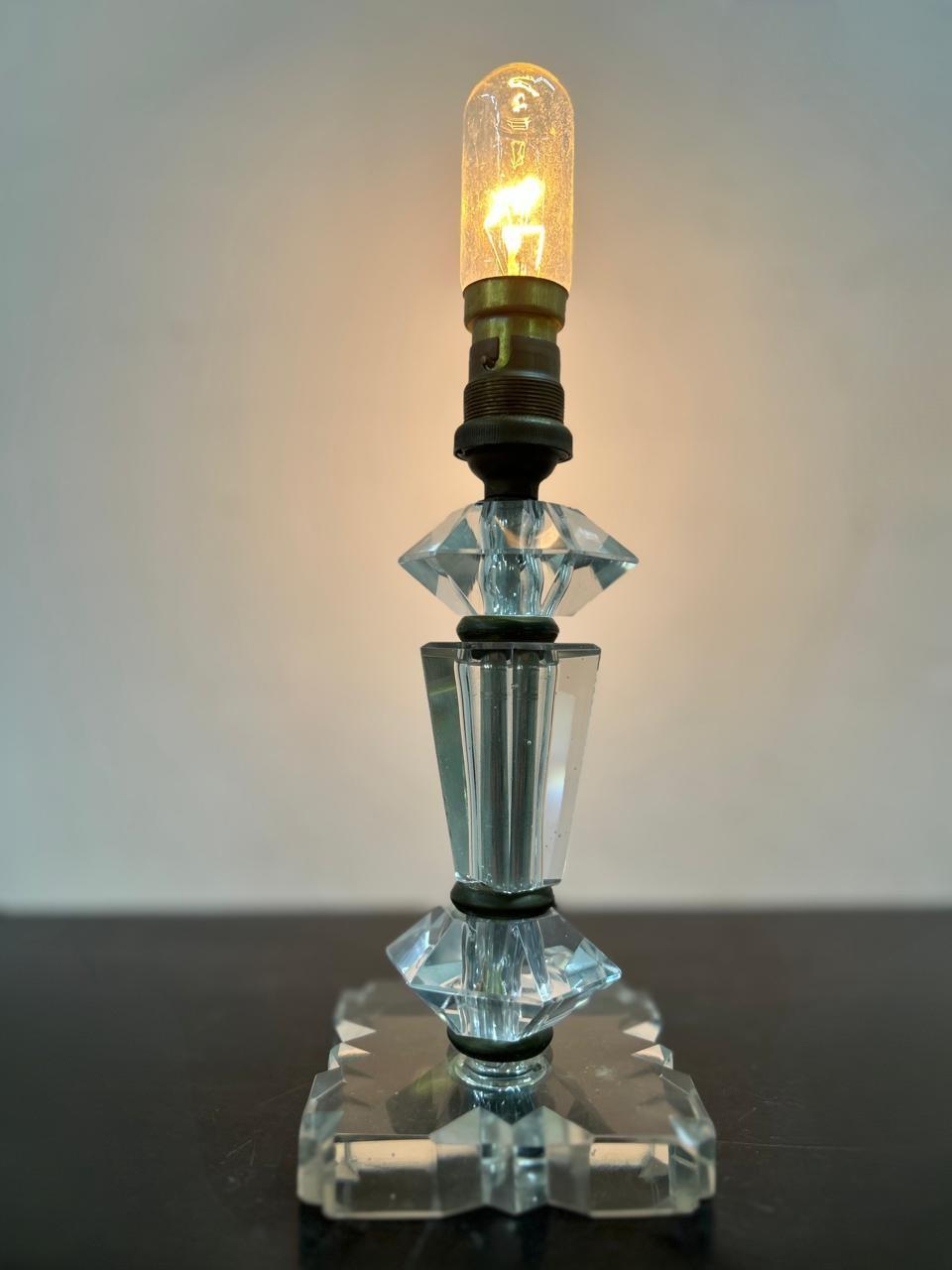 Dos Lámparas Art Decó ITSO Baccarat y Jacques Adnet, Francia circa 1940 siglo XX en venta