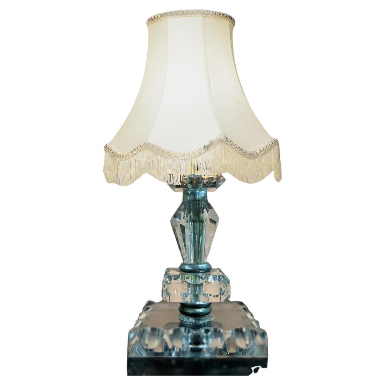 Lampe Art Déco ITSO Baccarat, France circa 1940, Attr. à Jacques Adnet