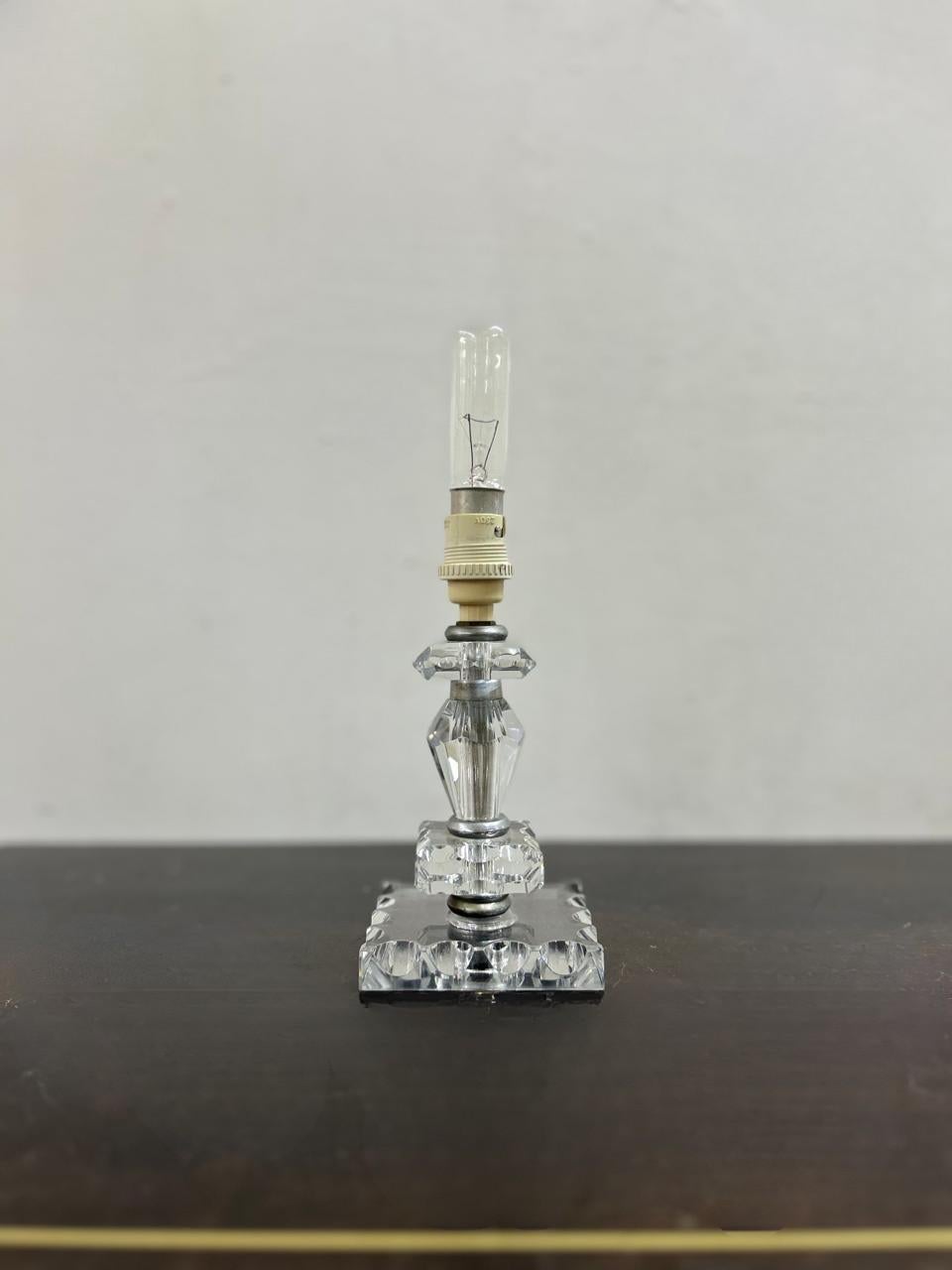 Lámpara Art Déco ITSO Baccarat, Francia circa 1940, Attr. a Jacques Adnet siglo XX en venta