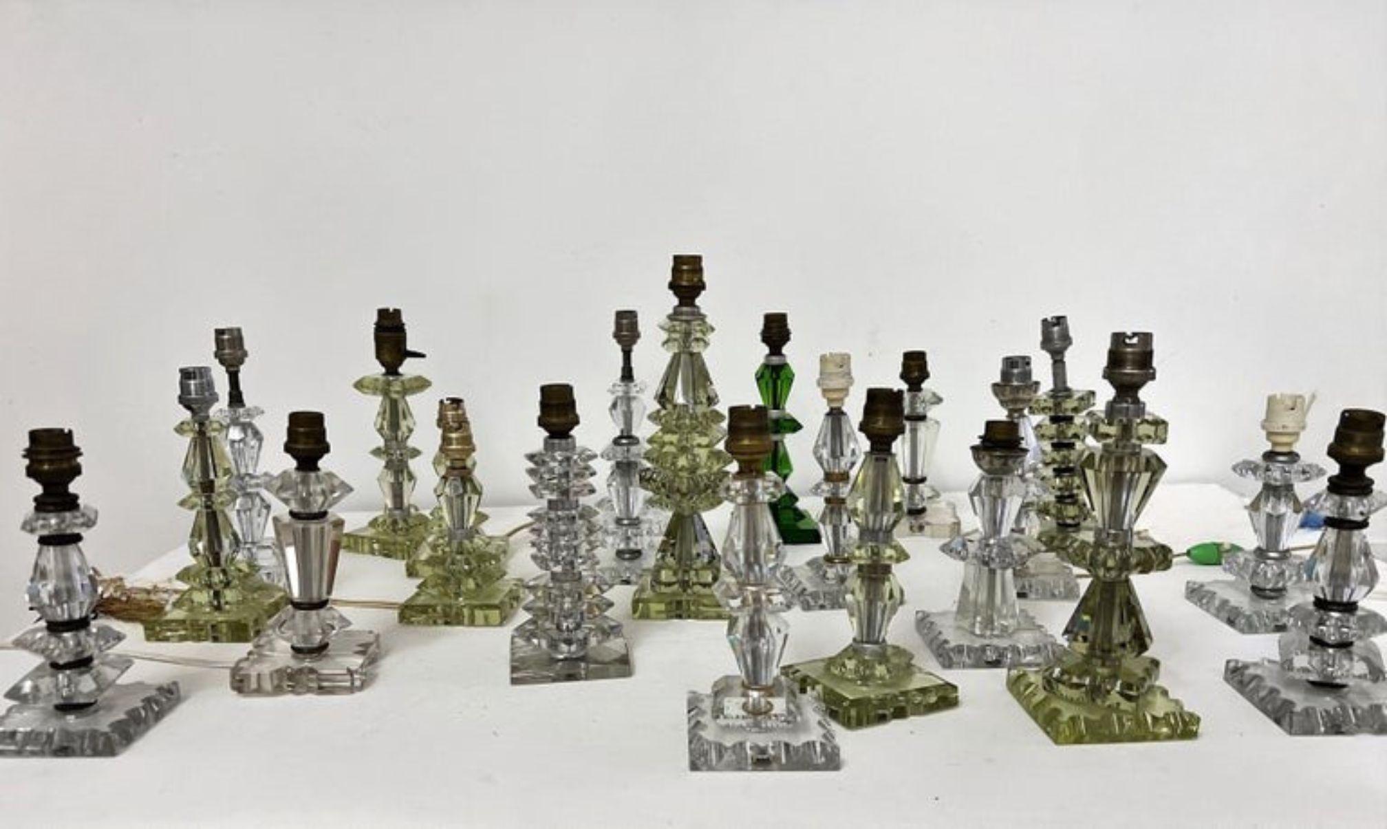 Lámpara Art Déco ITSO Baccarat, Francia circa 1940, Attr. a Jacques Adnet en venta 6
