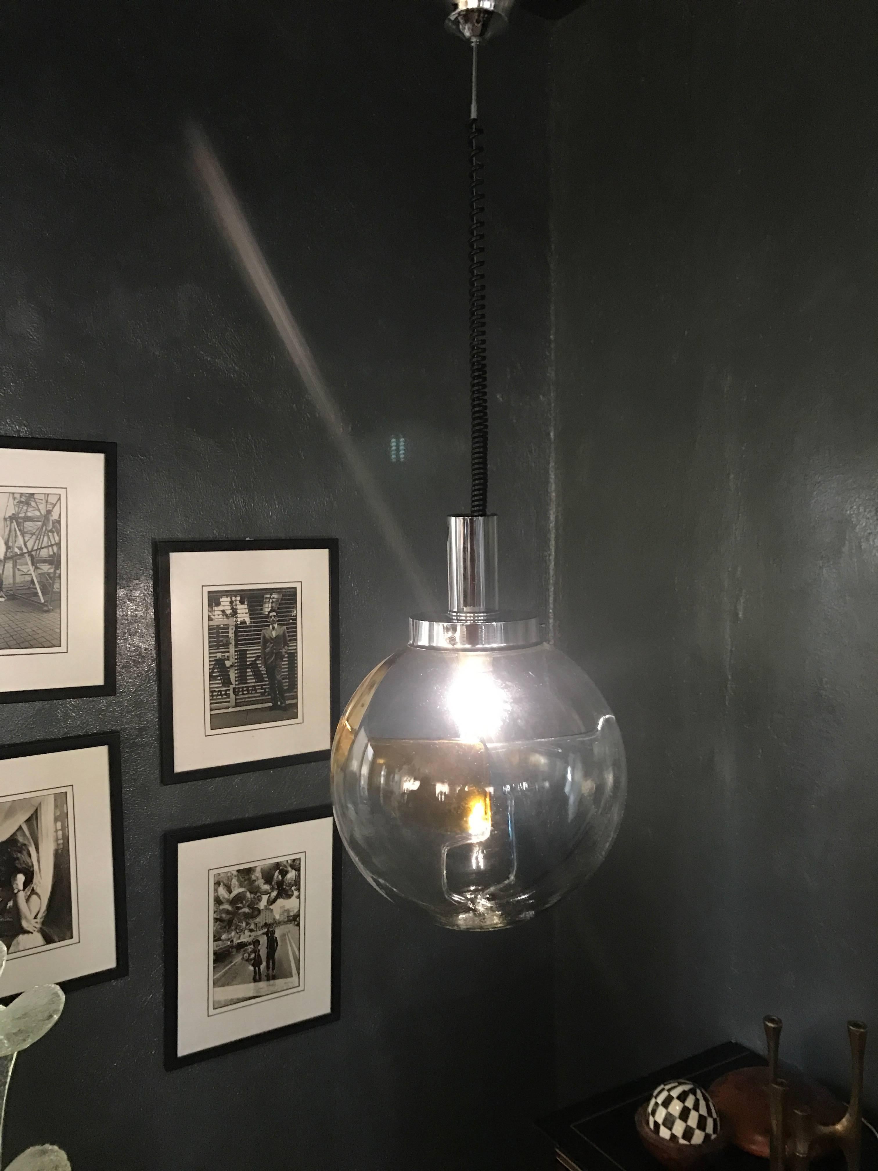 Mid-Century moderno Grande lampada a sospensione di Toni Zuccheri per Venini, 1960 circa, in vetro di Murano in vendita