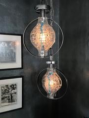 Pair of Pendant Lights by Angelo Brotto for Esperia