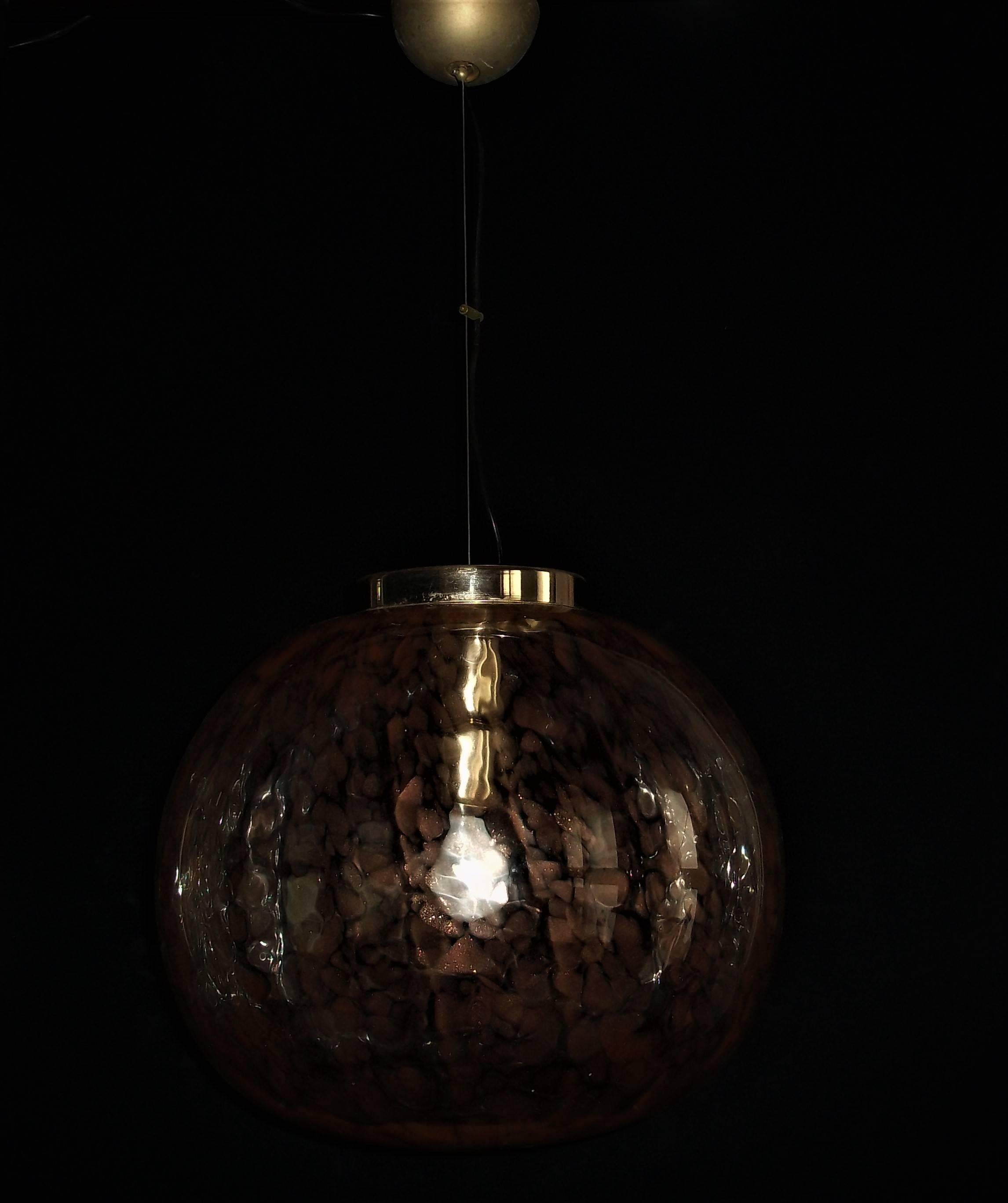 Blown Glass Mid-Century Modern Venini Sphere in Murano Glass For Sale