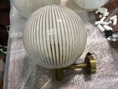 20 Mid-Century Modern Murano 'Tessuto' Glass Sconces, Signed Venini, ca. 1950