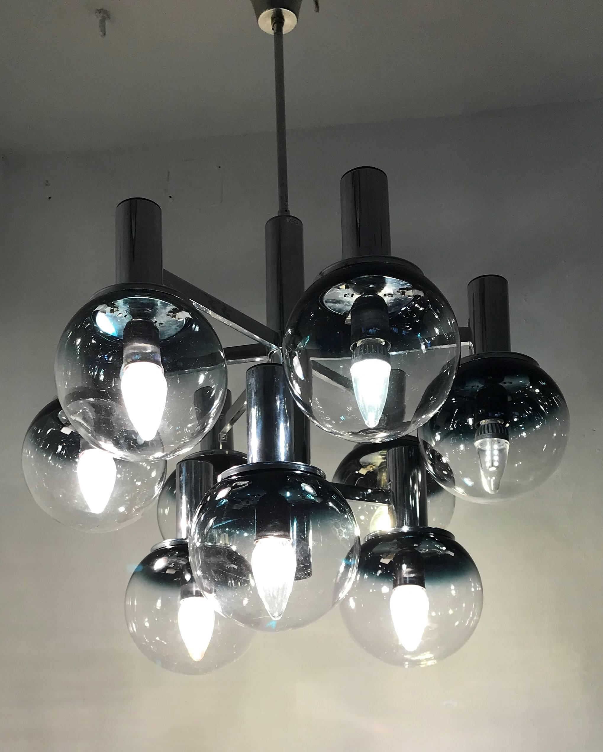 Late 20th Century Space Age Chandelier by Targetti Sankey in 