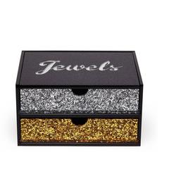 Edie Parker Home Jewelry Box Jewels in Obsidian Black