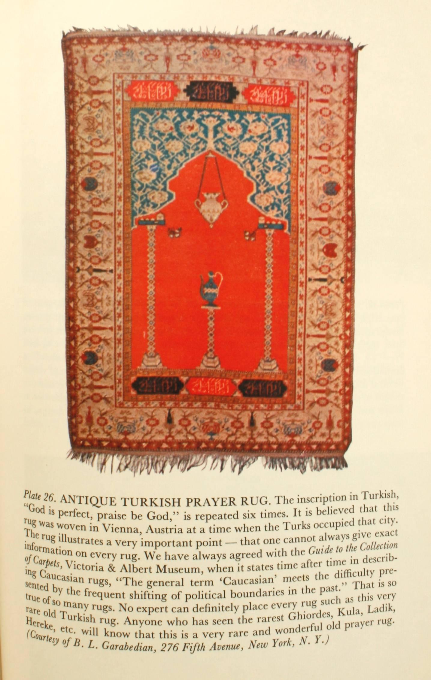 Check Points on How to Buy Oriental Rugs by Charles W. Jacobsen In Excellent Condition For Sale In valatie, NY