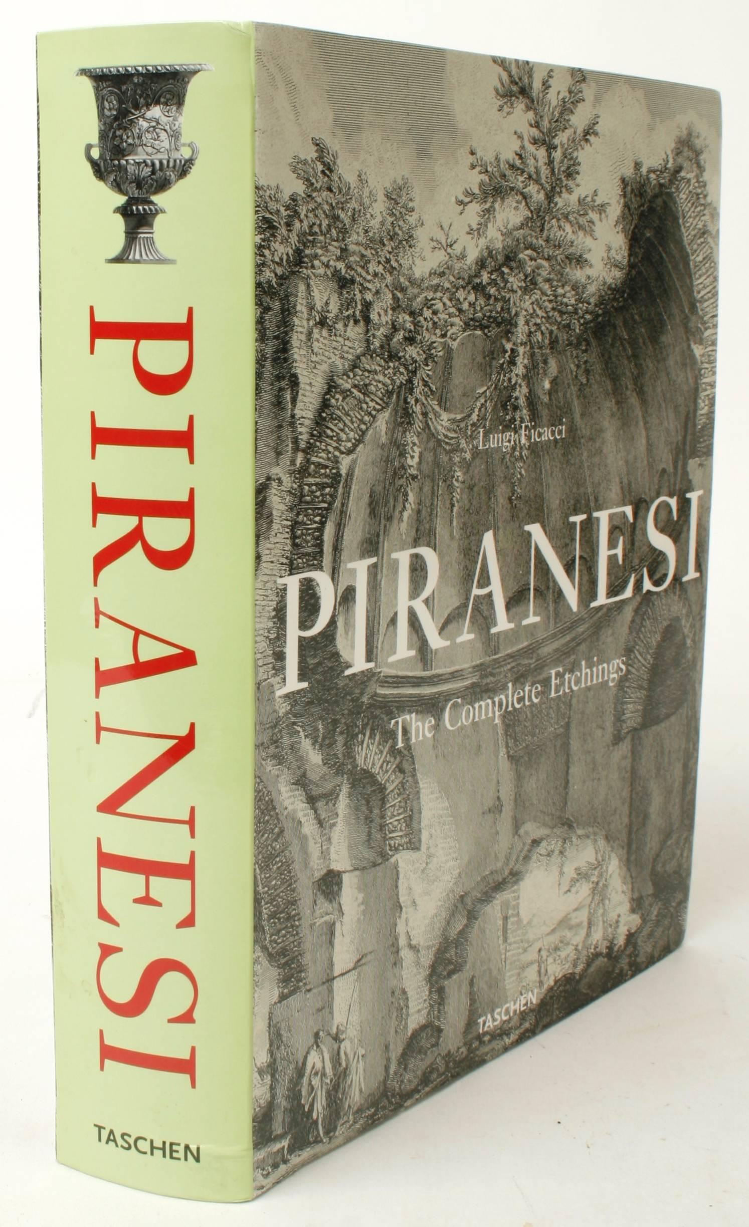 Piranesi, The complete etching by Giovanni Battista. Köln: Taschen, 2000. First edition paper back. 799 pp. A portfolio of the complete etching of Giovanni Battista Piranesi. Piranesi was an Italian artist famous for his etchings of Rome and