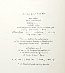 Piccole rifiniture, Trapunte per bambini del XIX secolo, Firmato