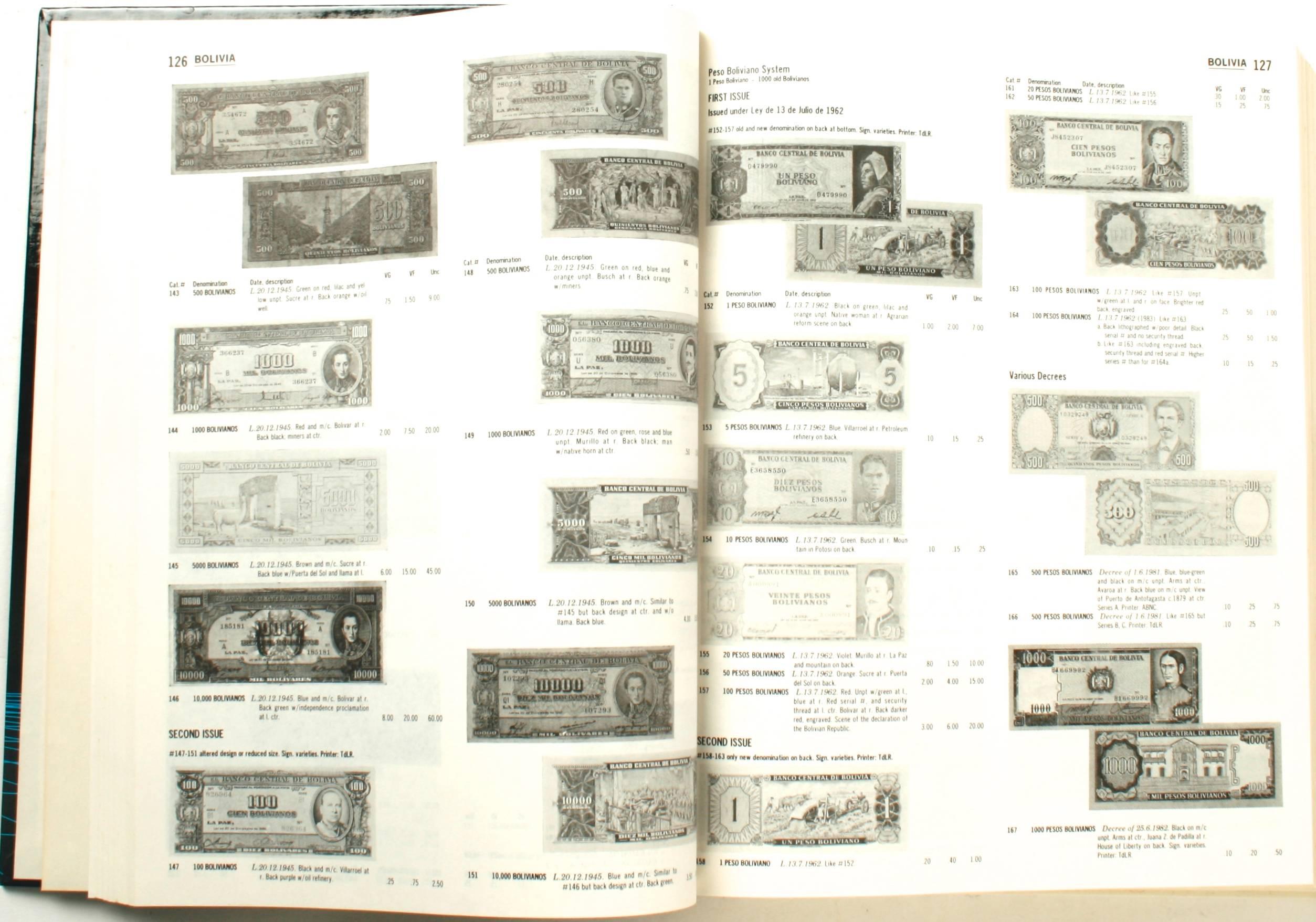 American Standard Catalogue of World Paper Money by Albert Pick For Sale