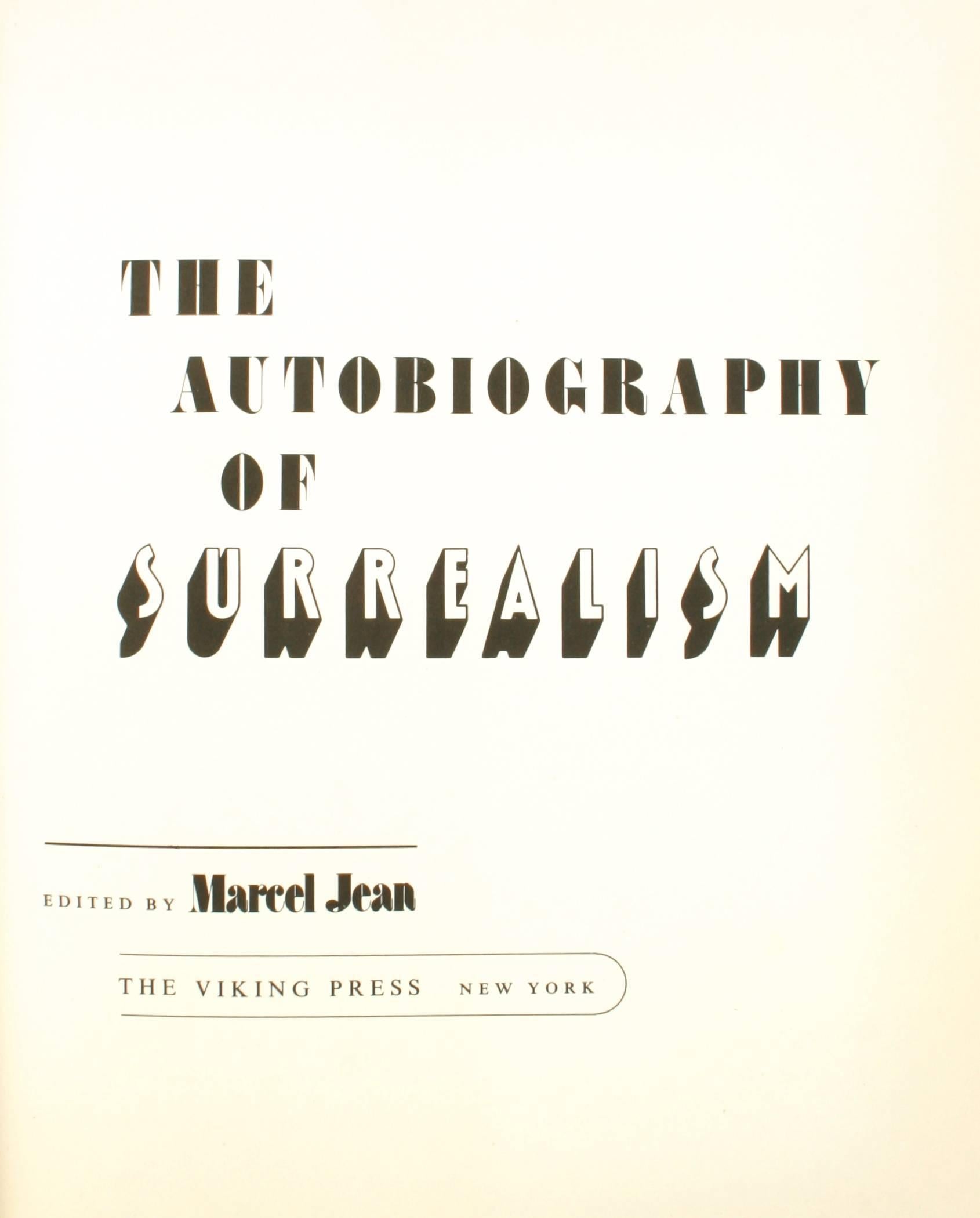 Américain Autobiographie du surréalisme Première édition d'essai copie de l'essai en vente