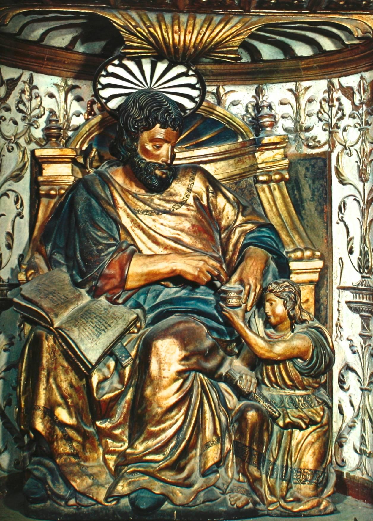 Das Goldene Zeitalter der spanischen Bildhauerei von Manuel Gómez Moreno. Greenwich: New Yorker Grafische Gesellschaft, 1964. Erste englische Ausgabe Hardcover mit Schutzumschlag. 63 Seiten. Ein schönes, großformatiges Buch über das goldene