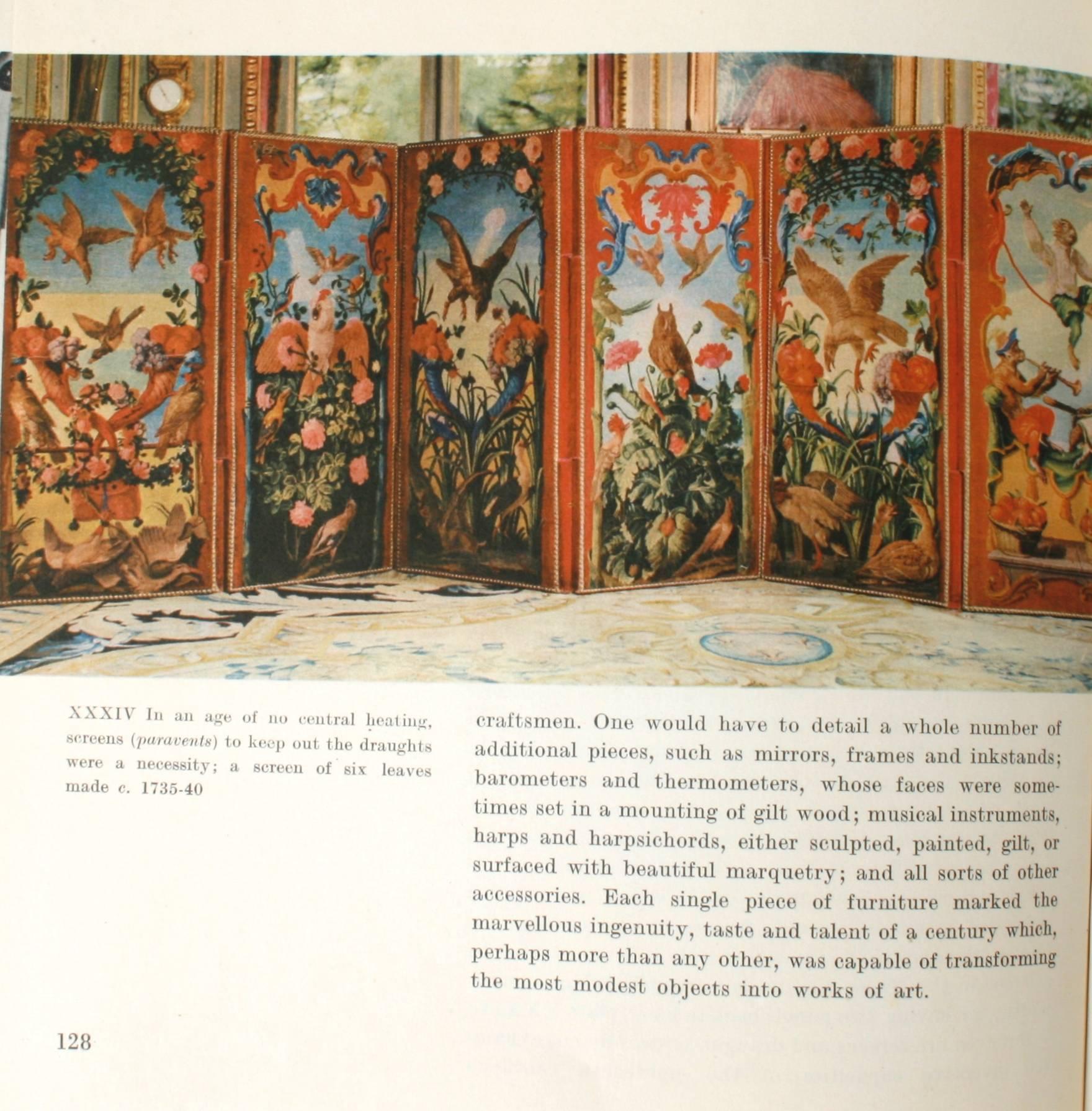 French Eighteenth Century Furniture by Genevieve Souchal. New York: G.P. Putnam's Sons, 1961. 128 pp.; 127 illustrations, including thirty-four in full color with a bibliography. A very good copy in pictorial cloth no dust jacket as issued. A