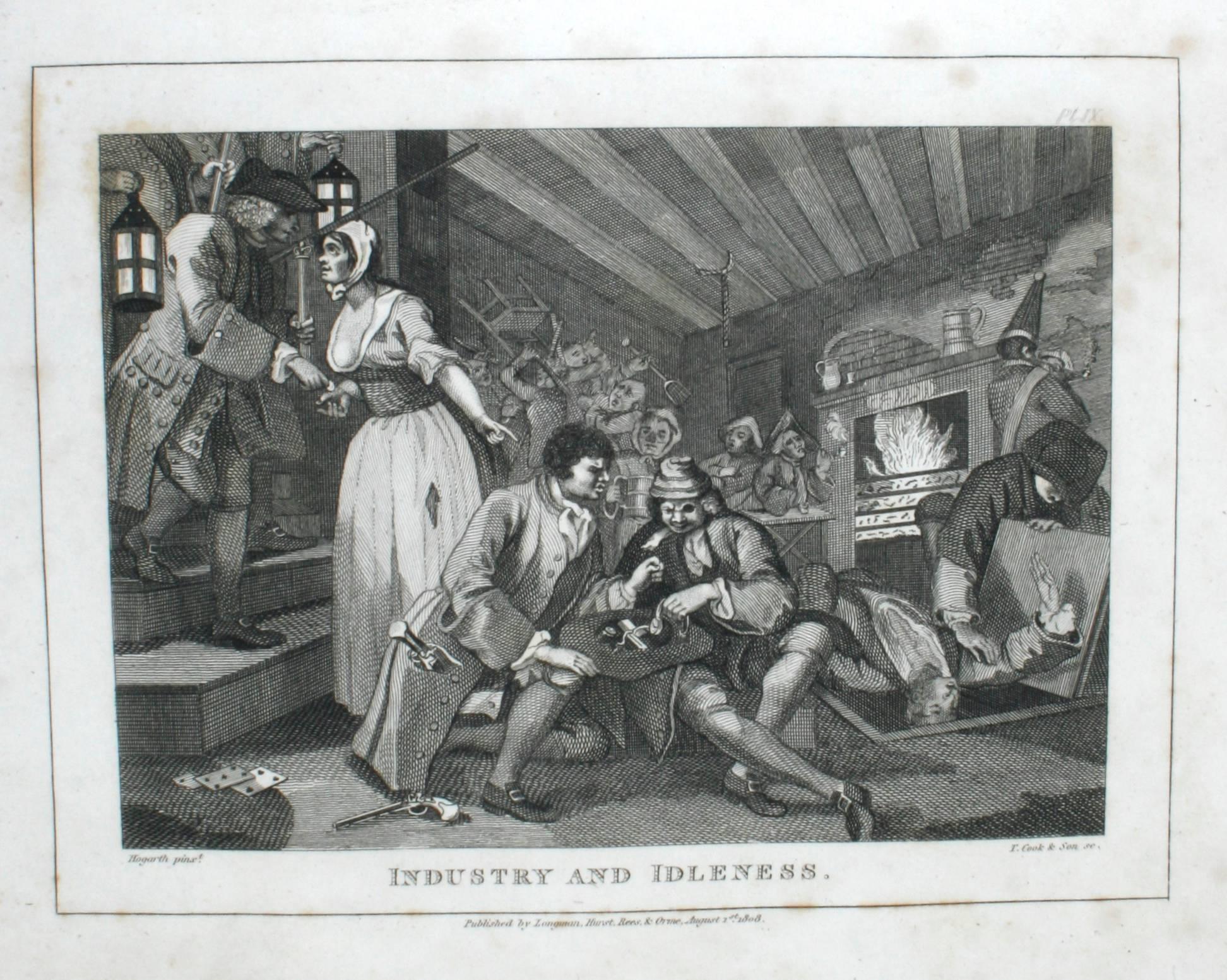 Gravé Œuvres authentiques de William Hogarth en trois volumes en vente