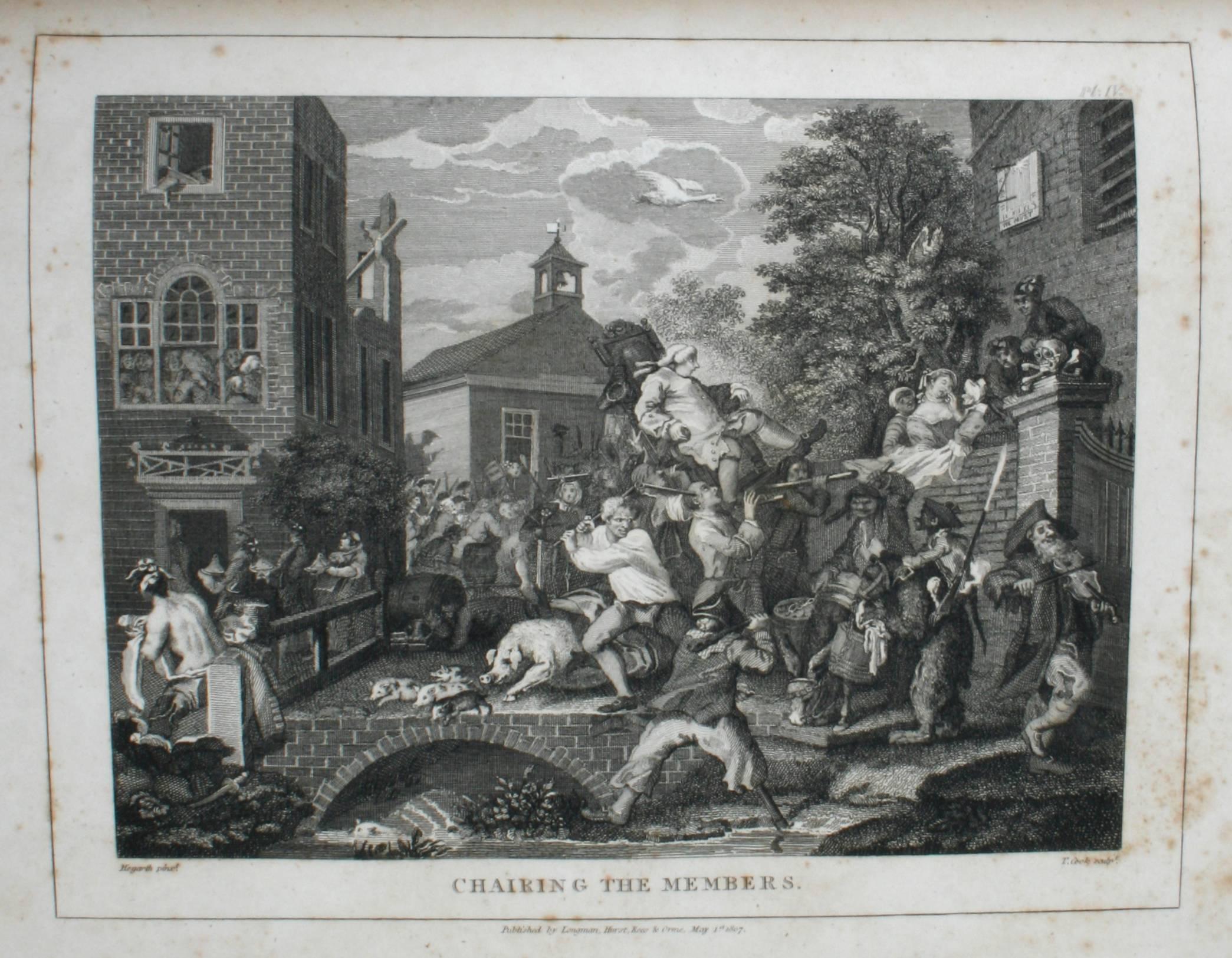 English Genuine Works of William Hogarth in Three Volumes For Sale