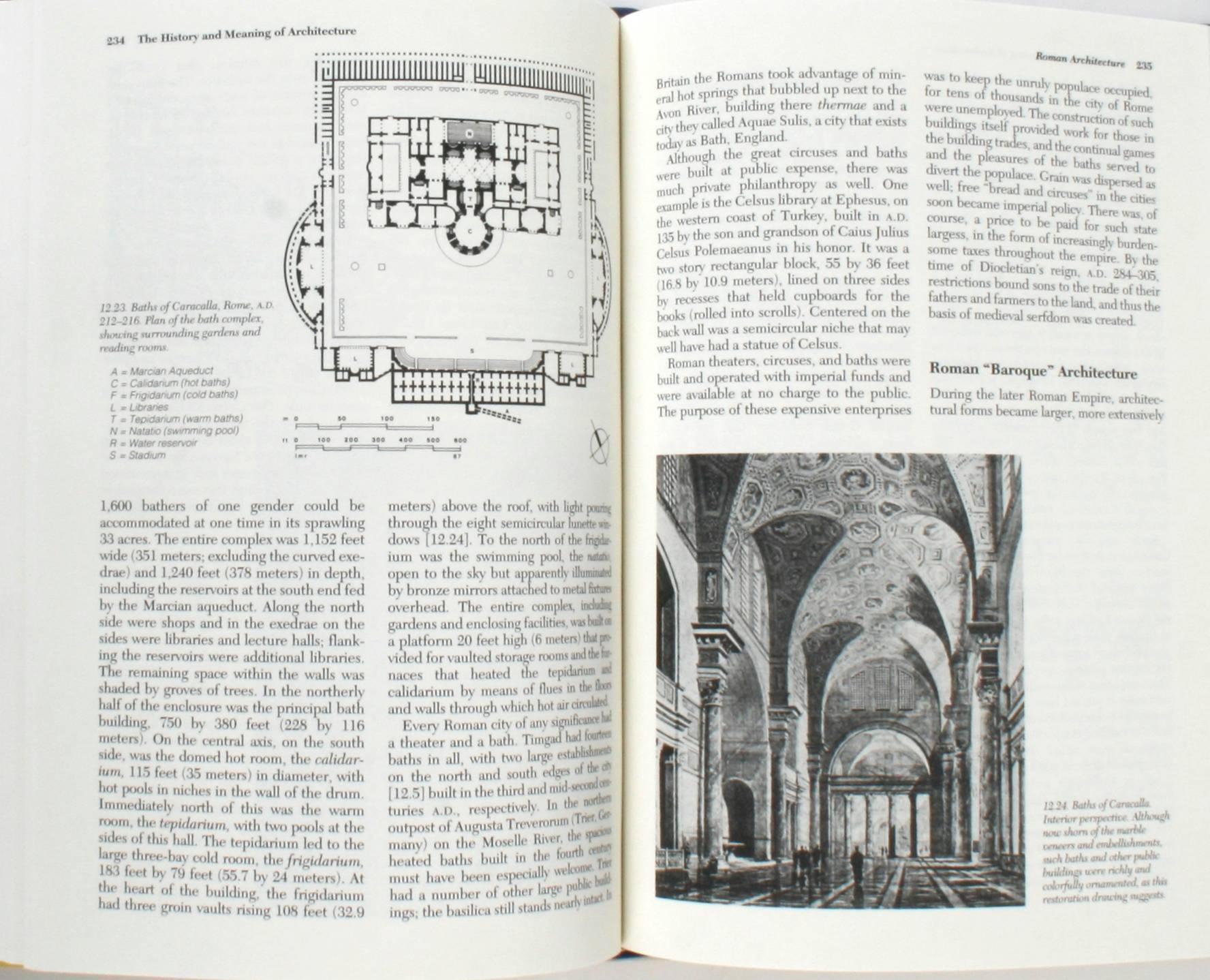 Understanding Architecture, It's Elements, History and Meaning by Leland M. Roth. New York: Harper Collins Publishers, 1993. Stated first edition hardcover with dust jacket. 542 pp. An illustrated survey of Western architecture that defines and