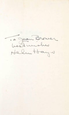 „Helen Hayes On Reflection Eine Autobiografie“, signiert