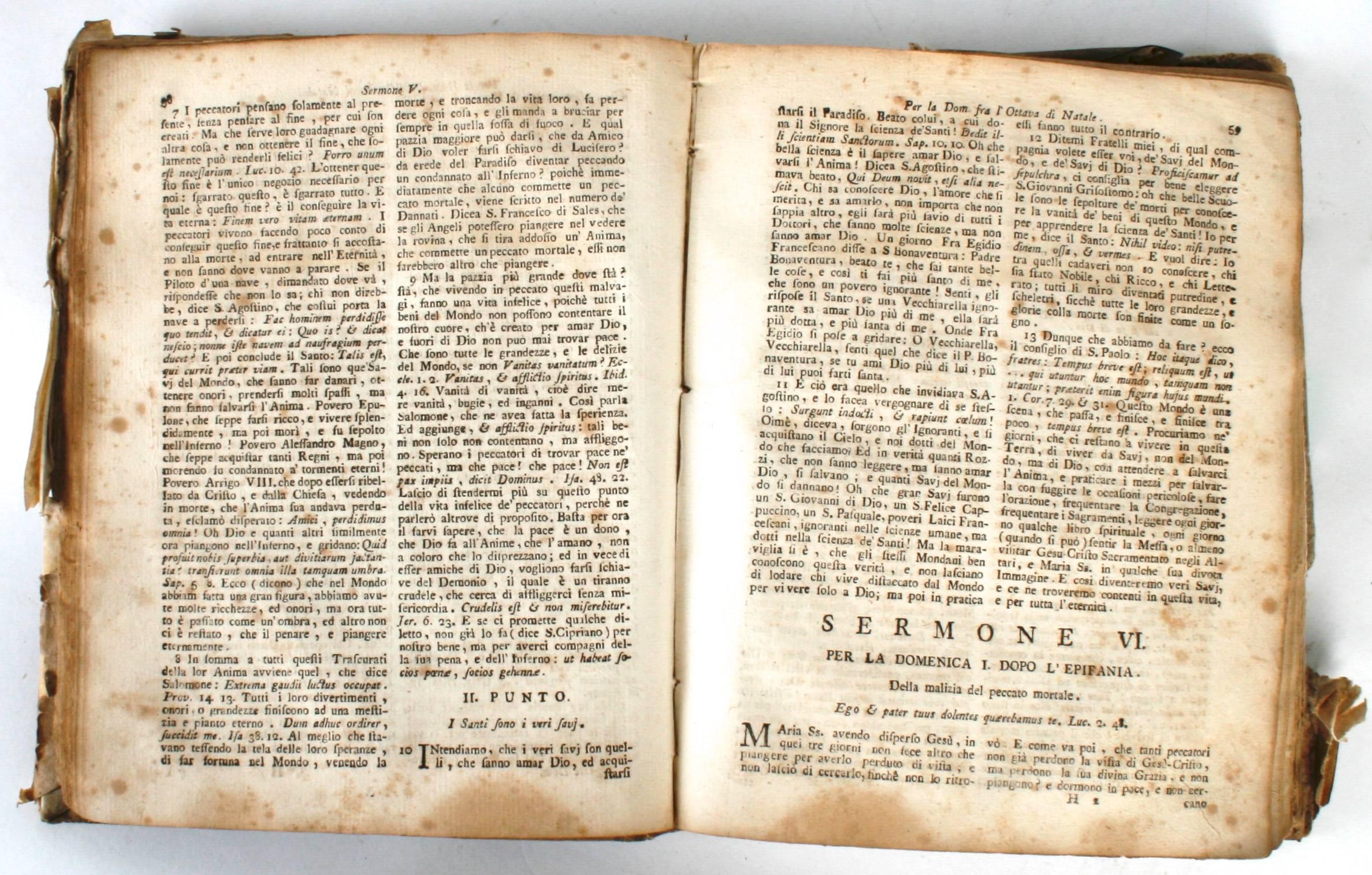 Paper Set of Three 18th Century Vellum Sunday Sermon Books For Sale