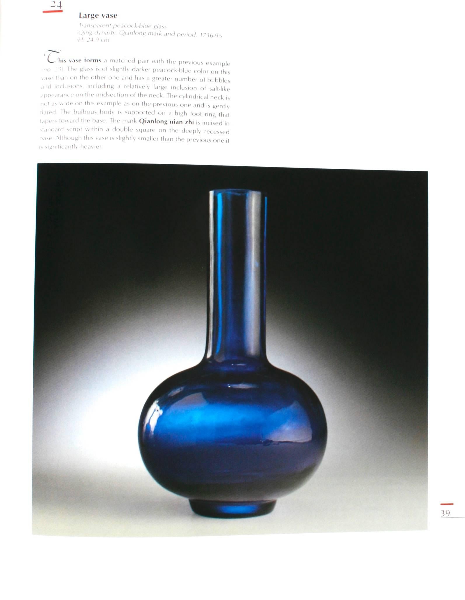 Treasures of Chinese Glass Workshops. Winter Park: Asiantiques, Inc. 1997. First edition hardcover with dust jacket. 79 pp. An exhibition catalogue of Chinese glass shown at the Lowe Art Museum in Miami from December 3 to January 30, 2000. The show
