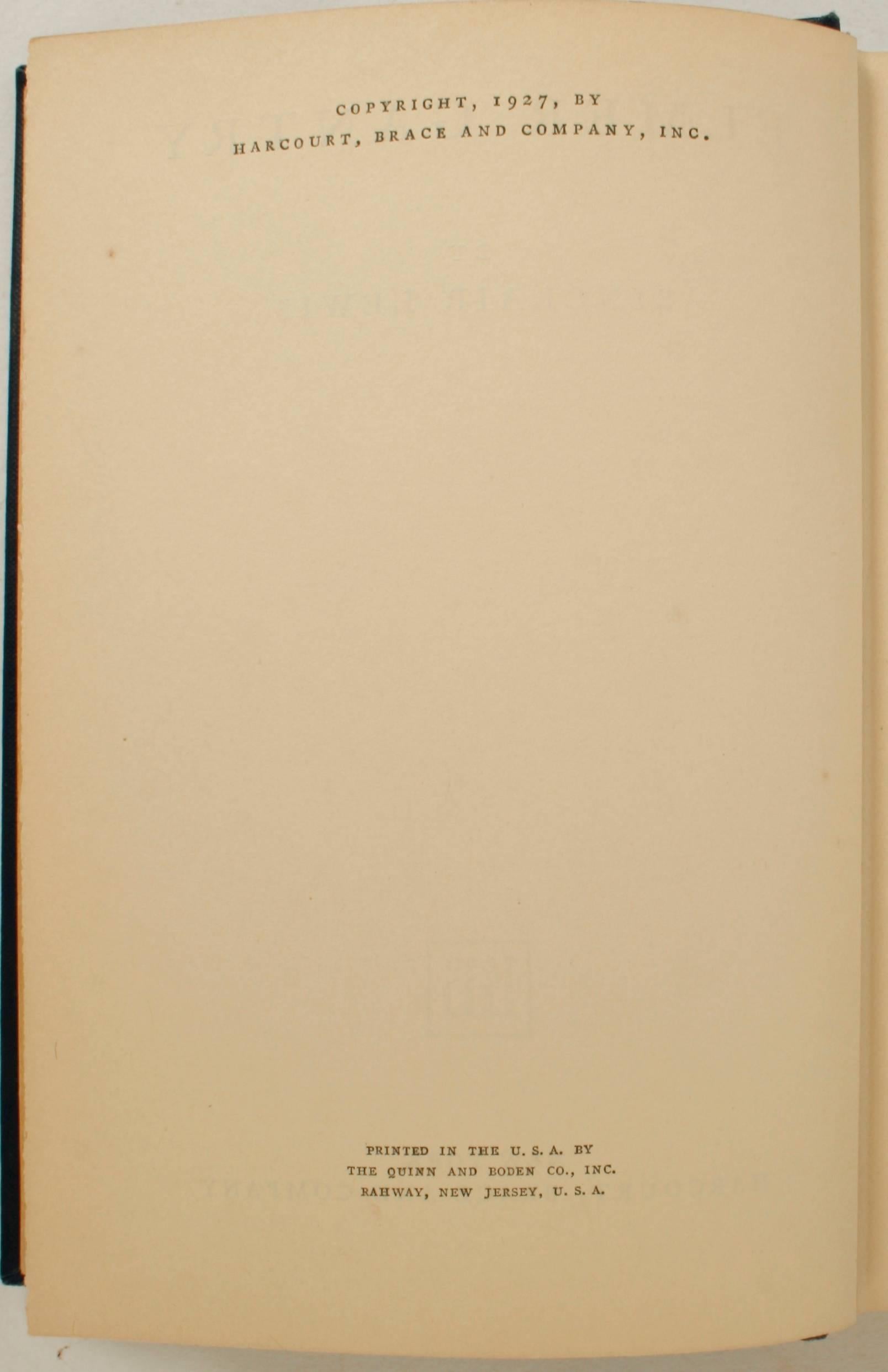 Elmer Gantry by Sinclair Lewis, First Edition In Good Condition For Sale In valatie, NY