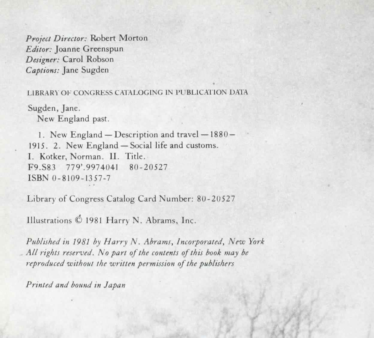 Past de la Nouvelle-Angleterre, première édition de Norman Kotker en vente 4