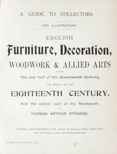 English Furniture, Woodwork, Decoration, During the 18th c, 1st Ed