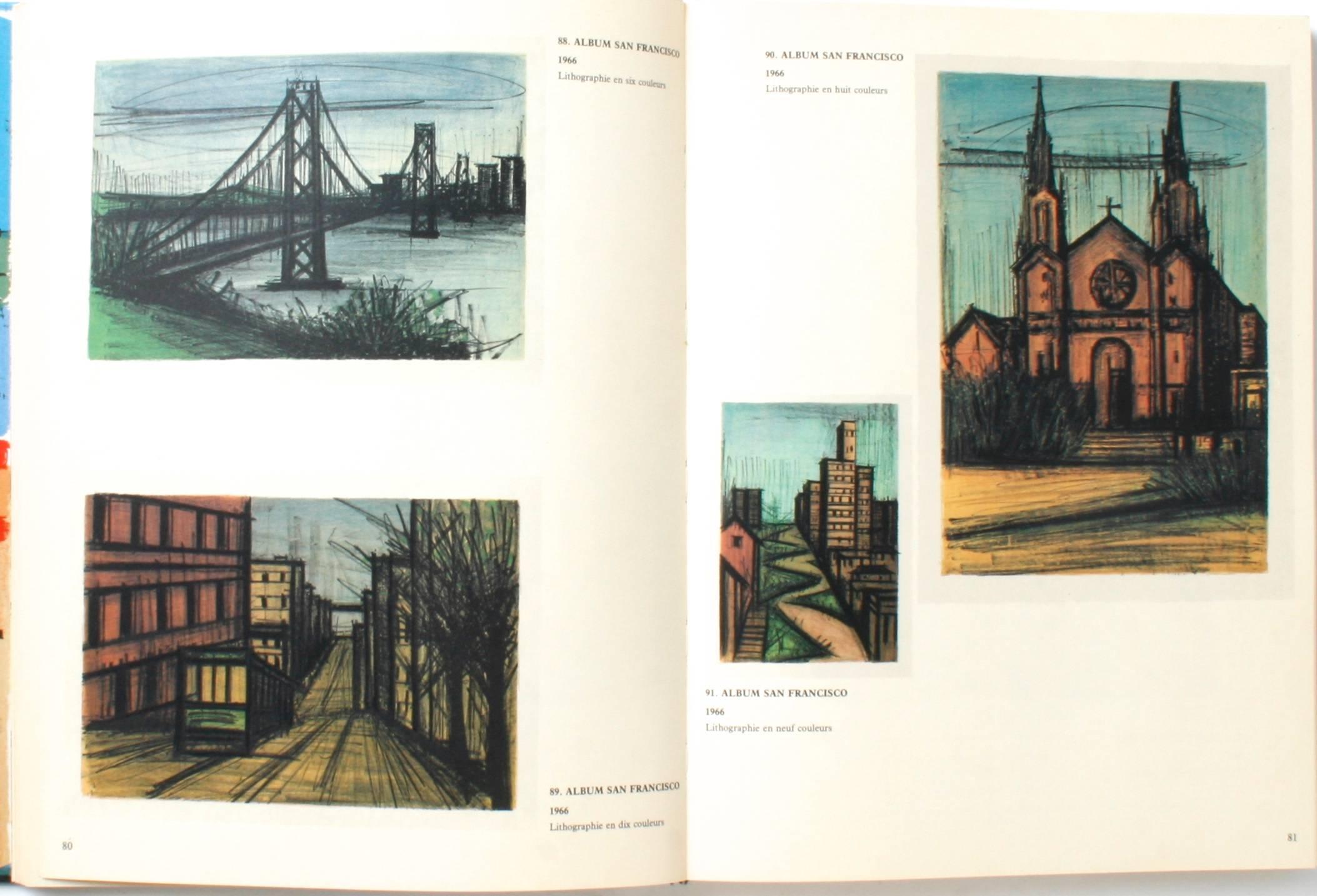 Bernard Buffet Lithographe, 1st Ed, With Two Original Lithographs In Good Condition In valatie, NY