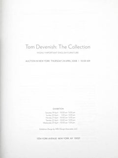 Sotheby's, Tom Devenish Collection of Important English Furniture, 2008