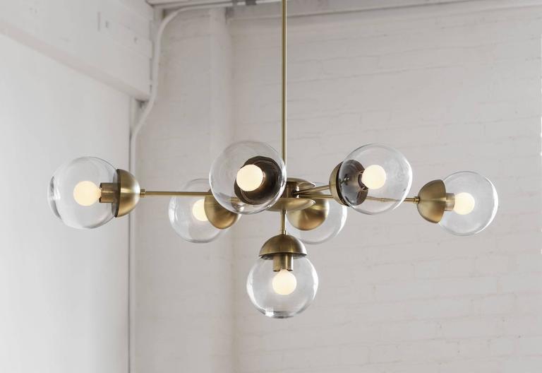 BounceOval Made to Order Brass Chandelier For Sale at 1stDibs