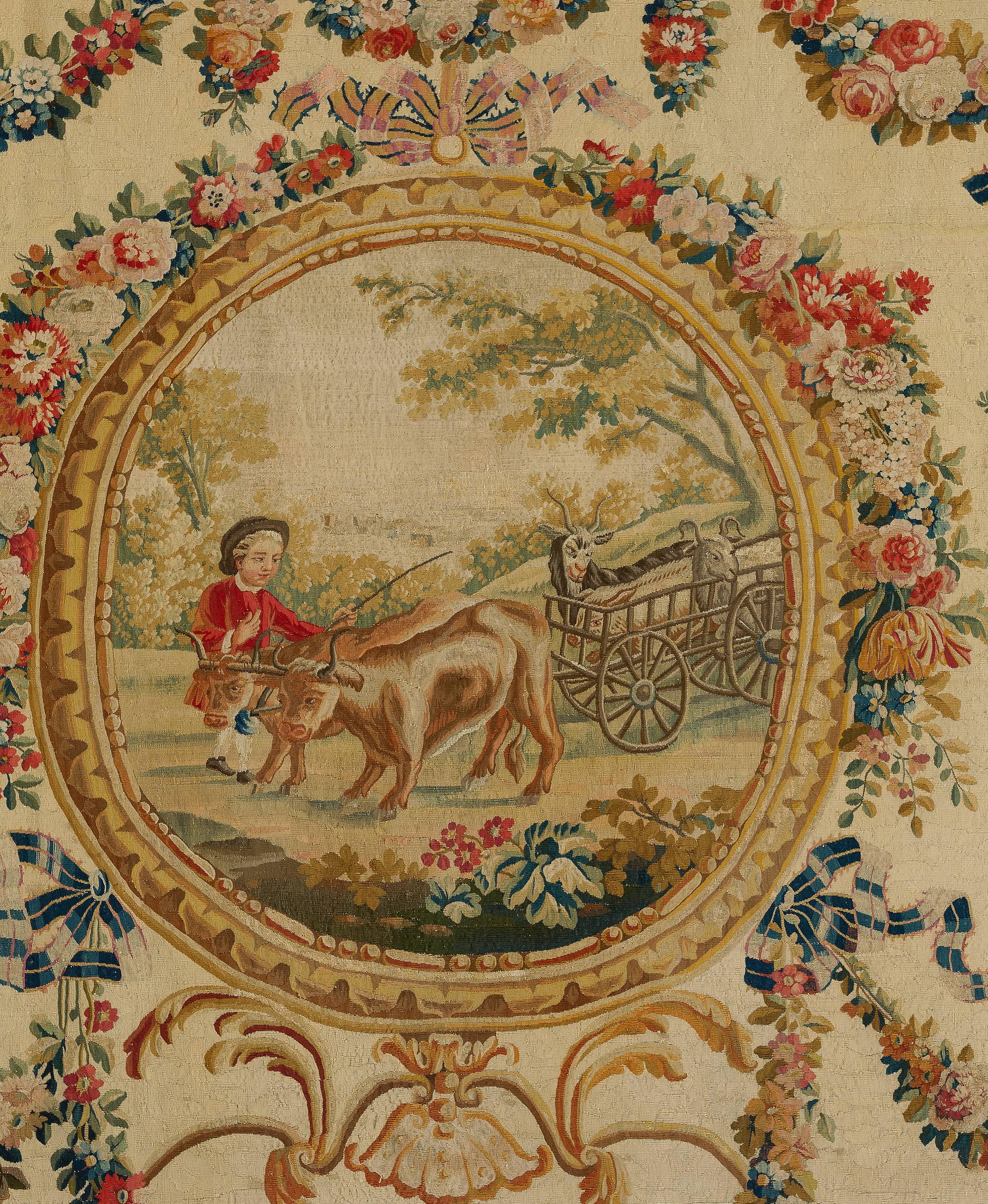 French 18th Century Aubusson Alentours Tapestry For Sale