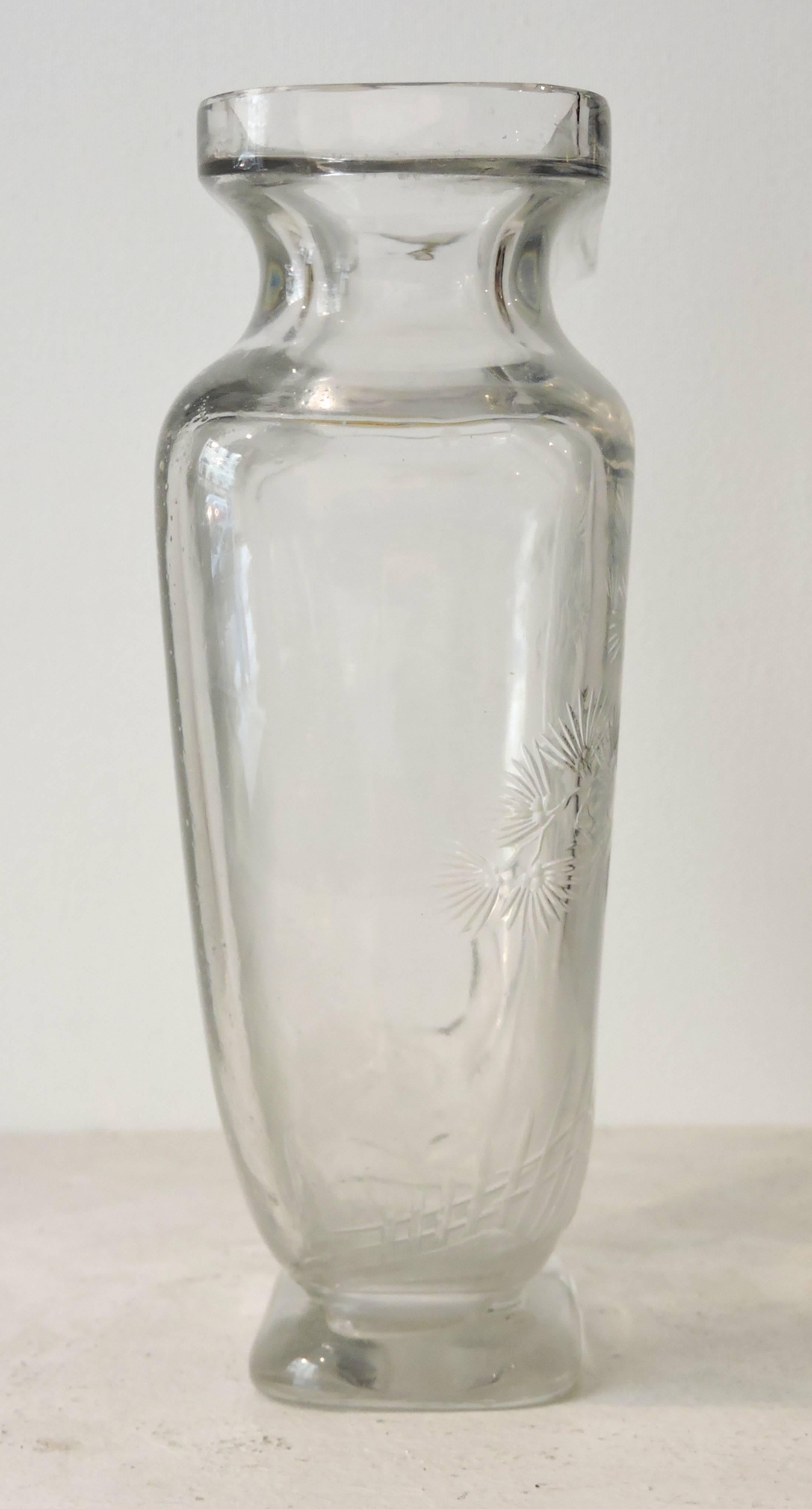 Late 19th Century Maison Baccarat Japonisme Crystal Vase, circa 1880