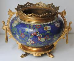 French Chinoiserie Gilt Bronze-Mounted Cloisonné Enamel Centrepiece