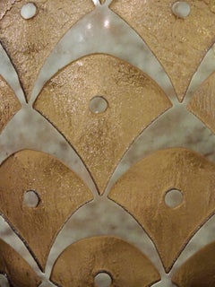 Daum Art Deco Smoky Glass 'Peacock Feather' Vase