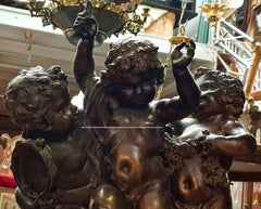 19th Century Terracotta Group of Musical Cherubs after Clodion