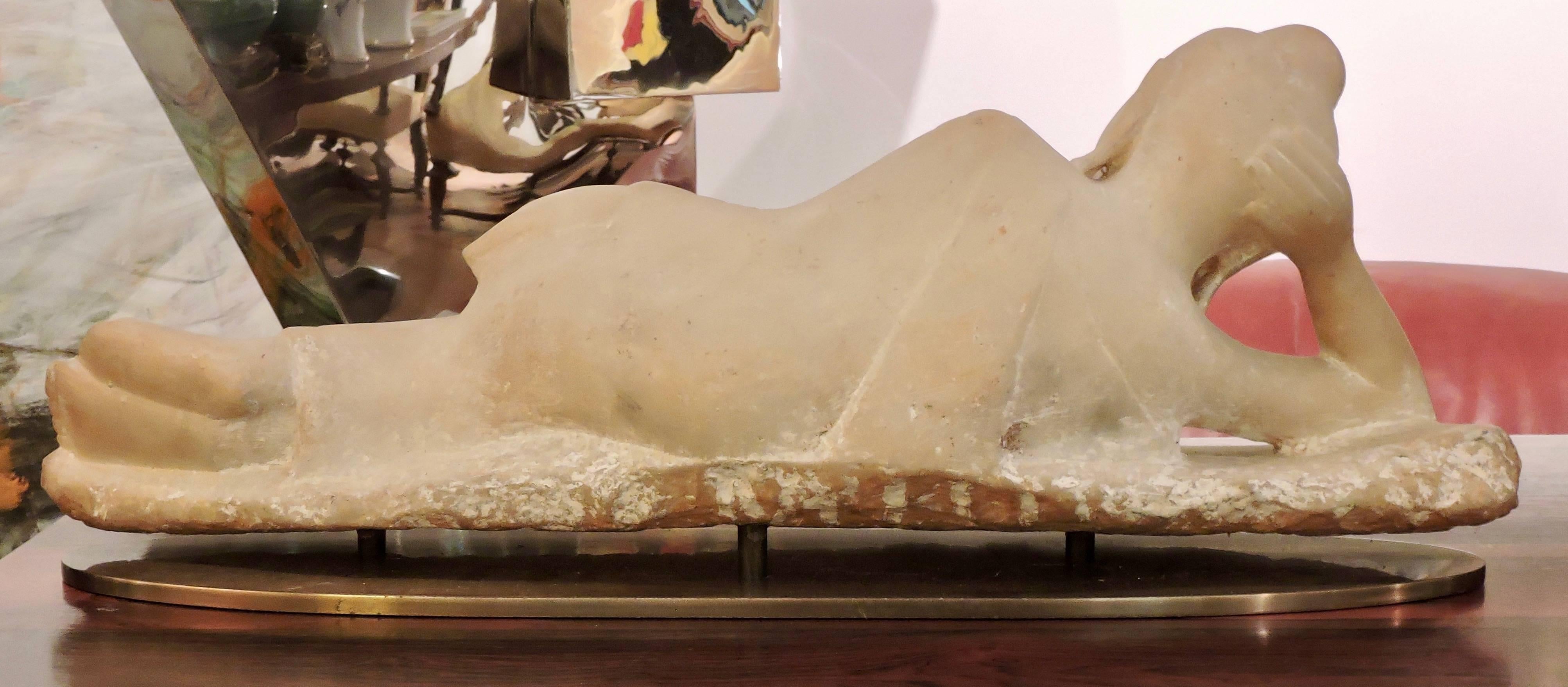 Burma, a 19th Century Alabaster Reclining Buddha 2