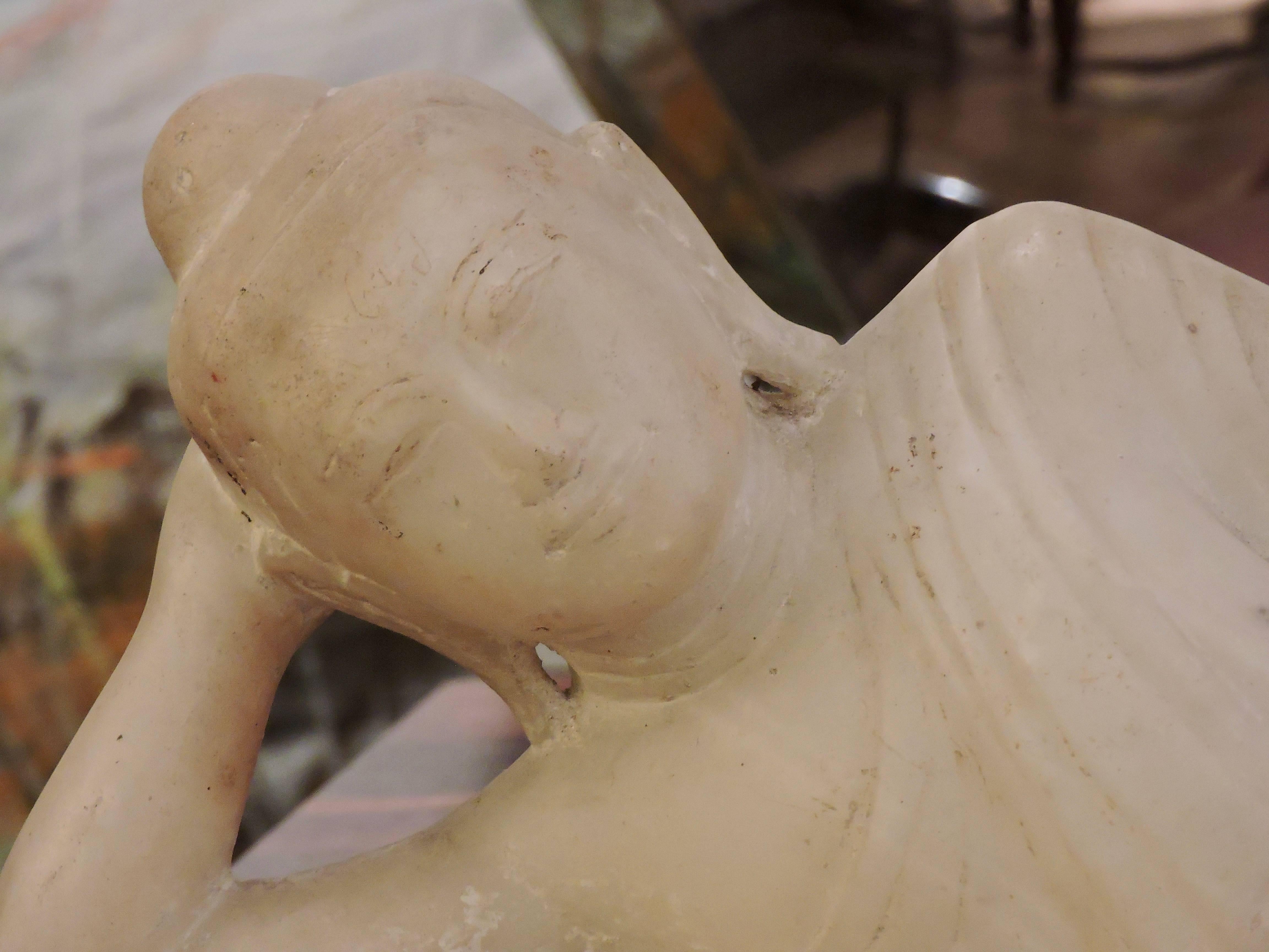 Tibetan Burma, a 19th Century Alabaster Reclining Buddha