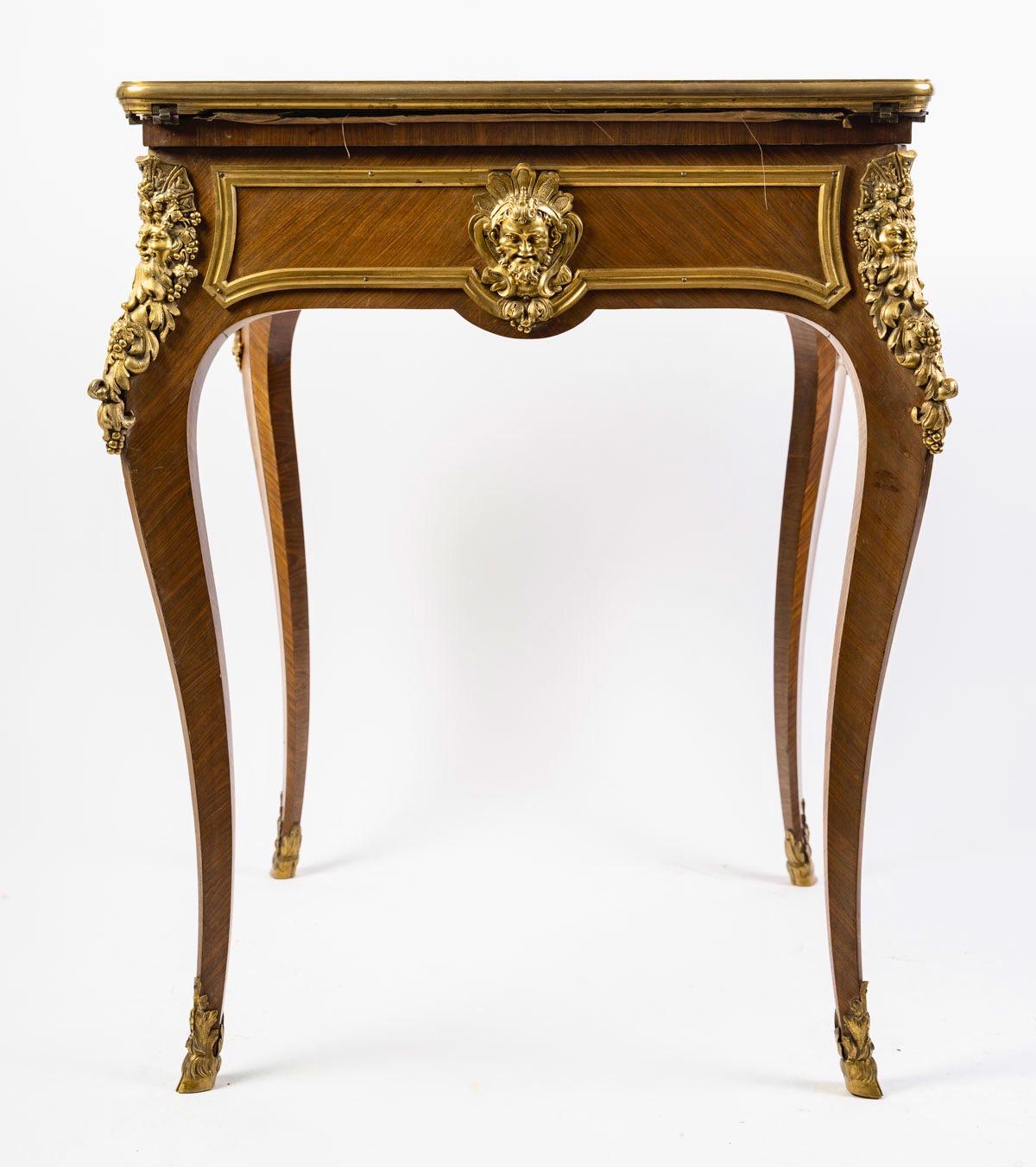 Luigi XV Tavolo da gioco a busta francese del XIX secolo di Sormani Paris, circa 1880 in vendita