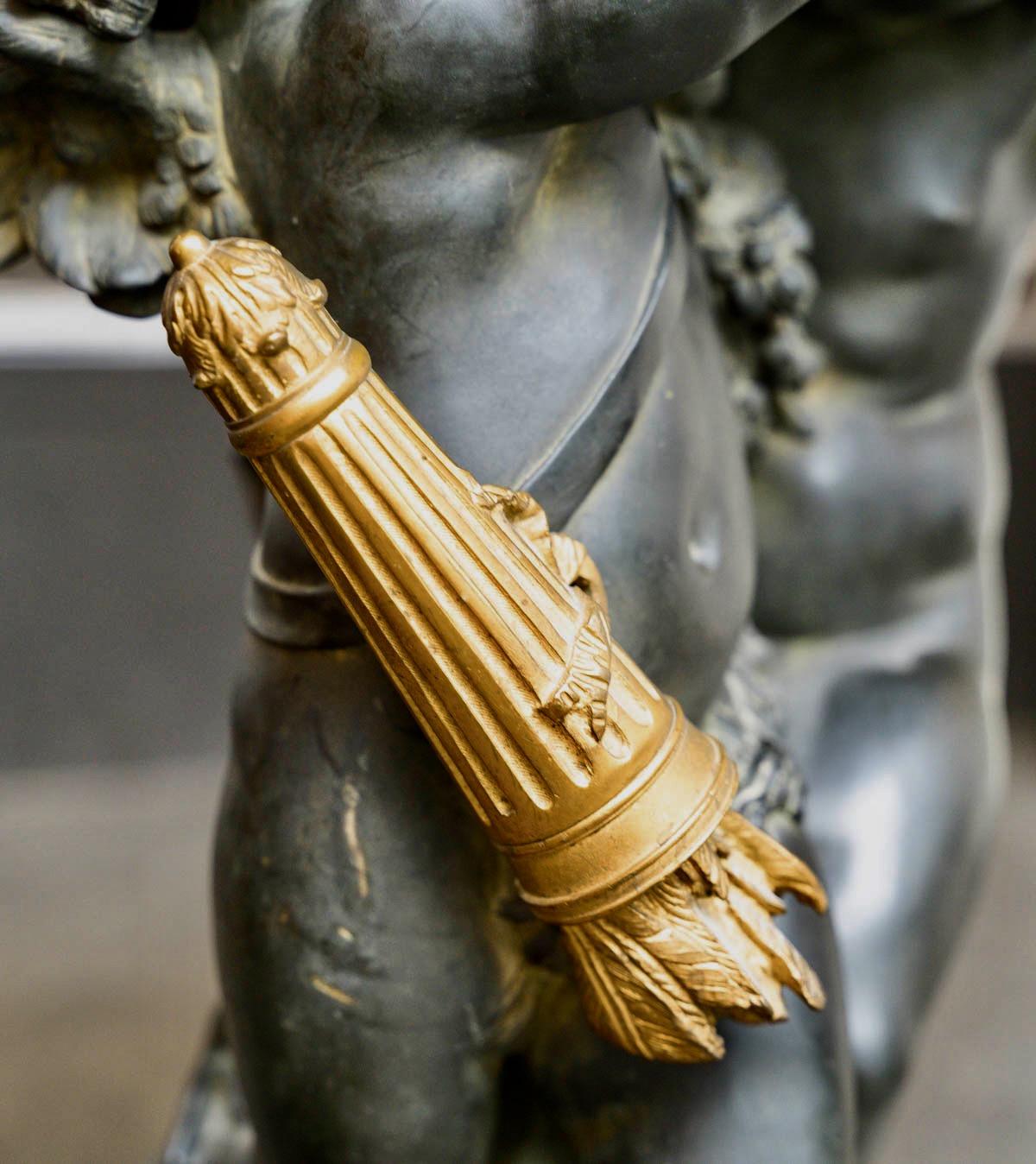 Cupidon et Psyché, un Auguste Moreau (1834-1917)  Groupe en bronze Guéridon, 1884 en vente 6