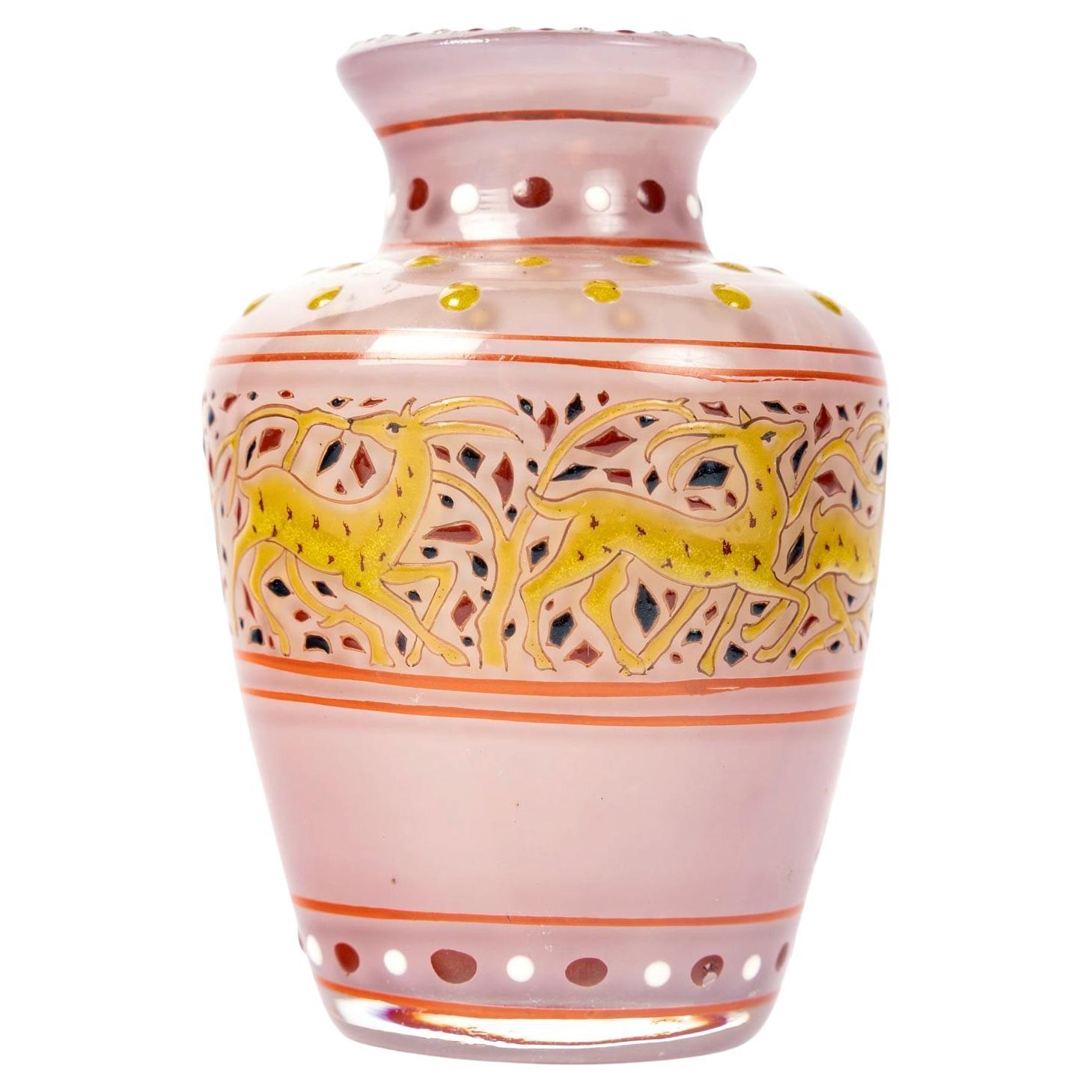 Émile Gallé (1846-1904) , Vaso in vetro Art Nouveau in miniatura, circa 1895 in vendita