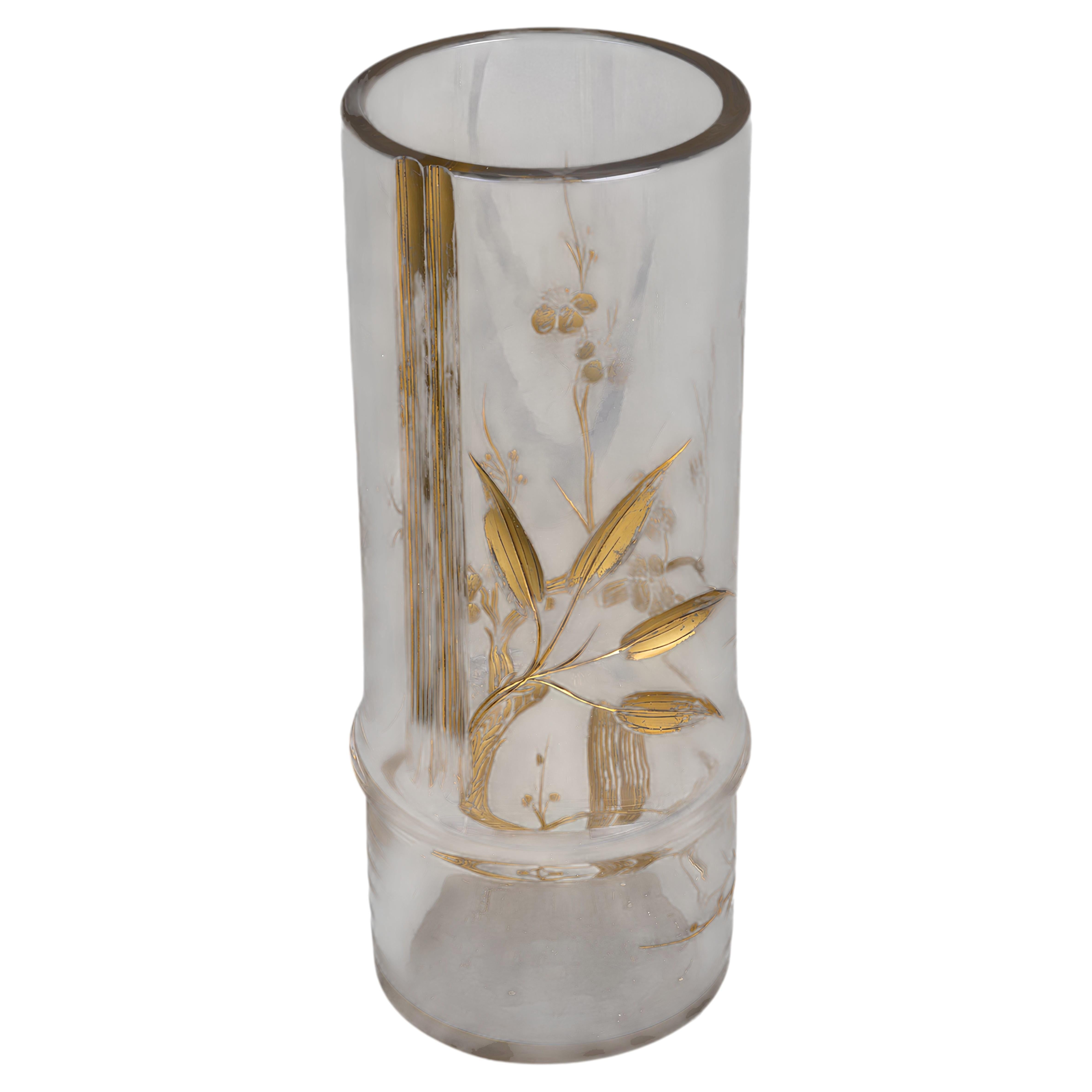Japonisme Baccarat Crystal Vase signed "Escalier de Cristal", circa 1890