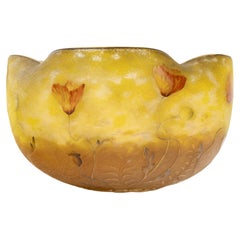 DAUM NANCY & CROIX DE LORRAINE Art Nouveau « Coquelicots » bowl, circa 1900-1910