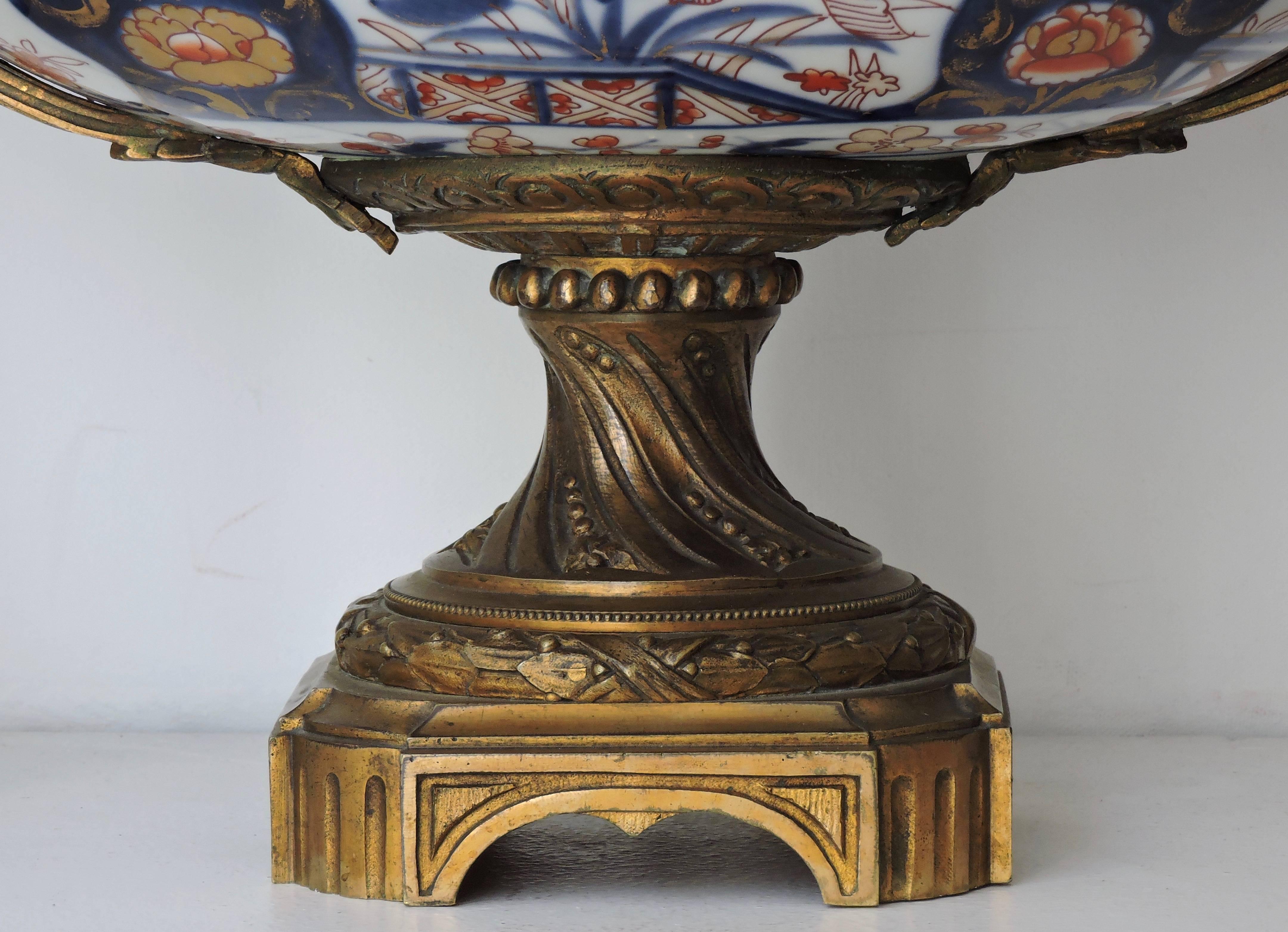 19th Century Louis XVI Style Ormolu-Mounted Bayeux Porcelain Centrepiece 3