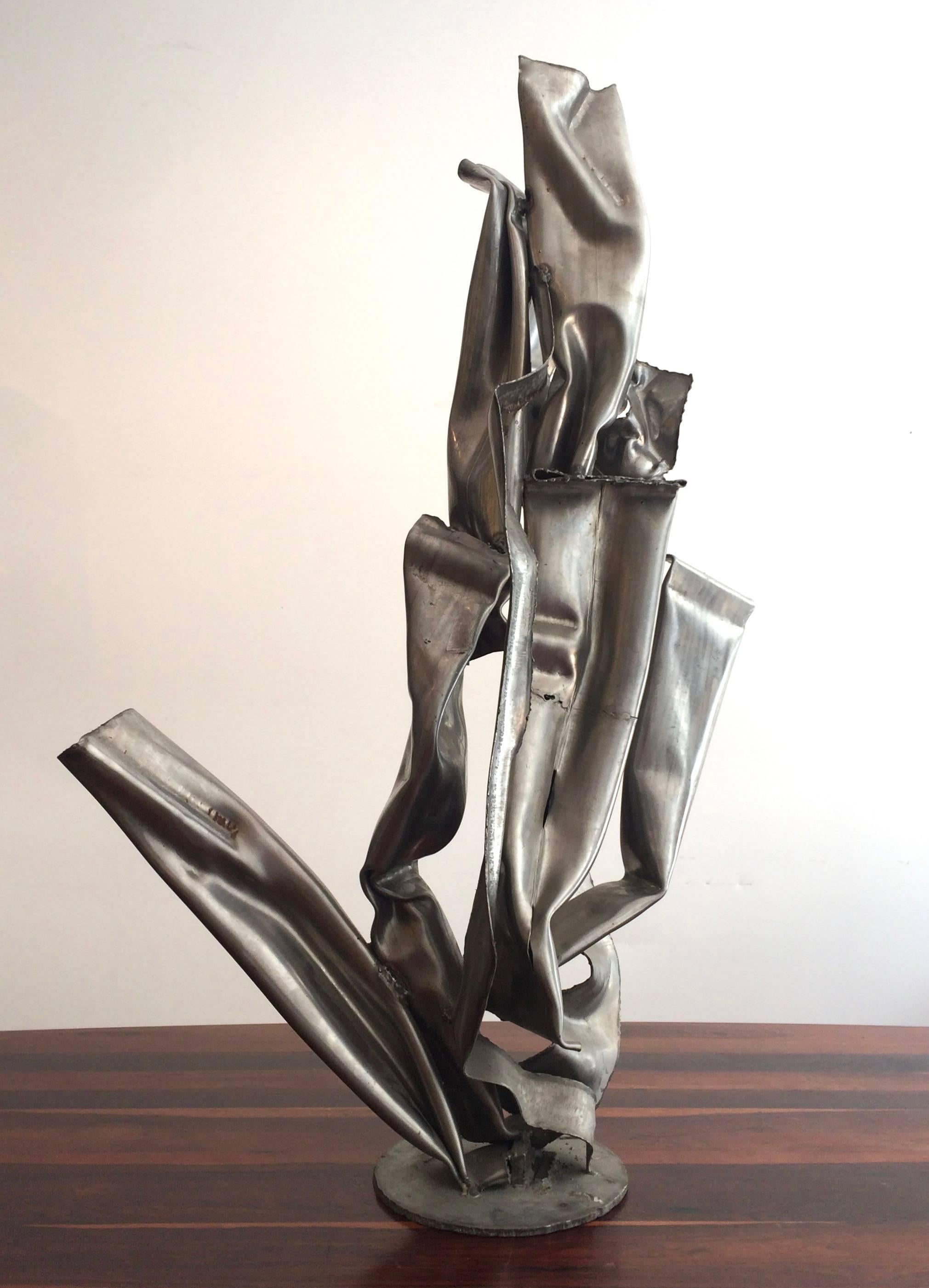 Welded Steel Sculpture by Albert Feraud, 1979 In Excellent Condition In Saint-Ouen, FR