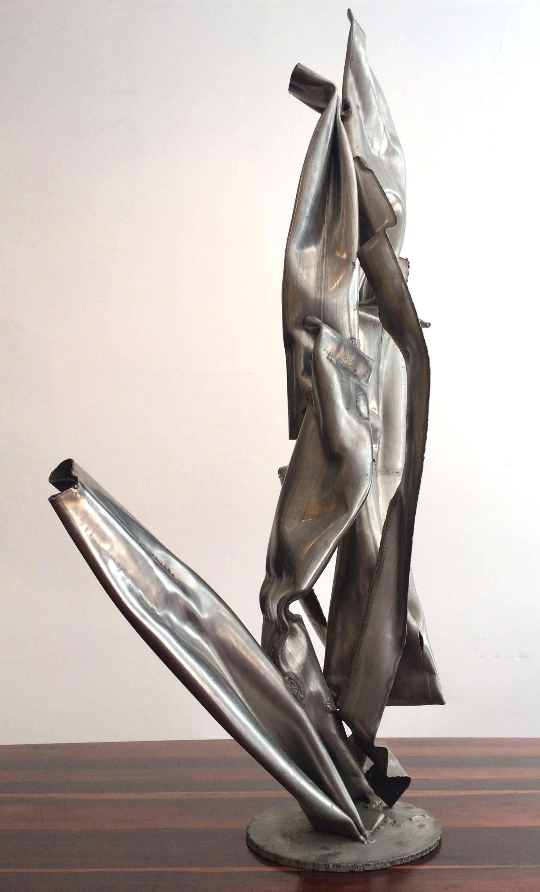French Welded Steel Sculpture by Albert Feraud, 1979